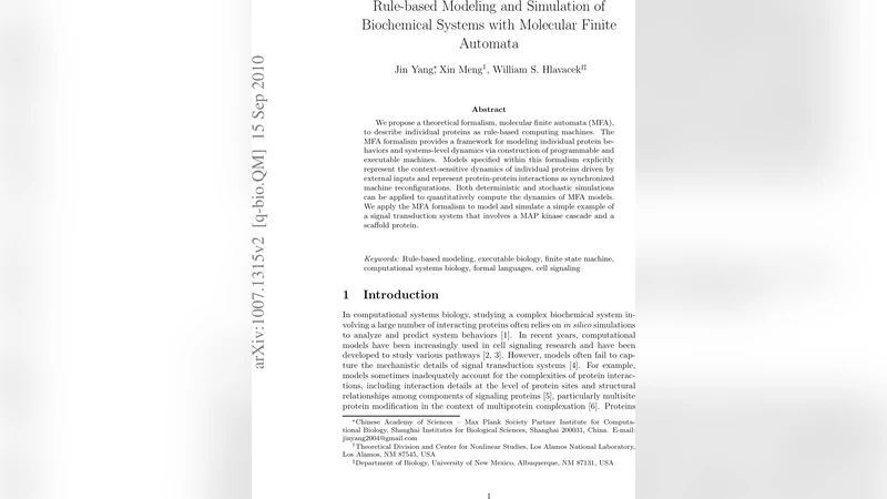 Rule-based Modeling and Simulation of Biochemical Systems with Molecular   Finite Automata