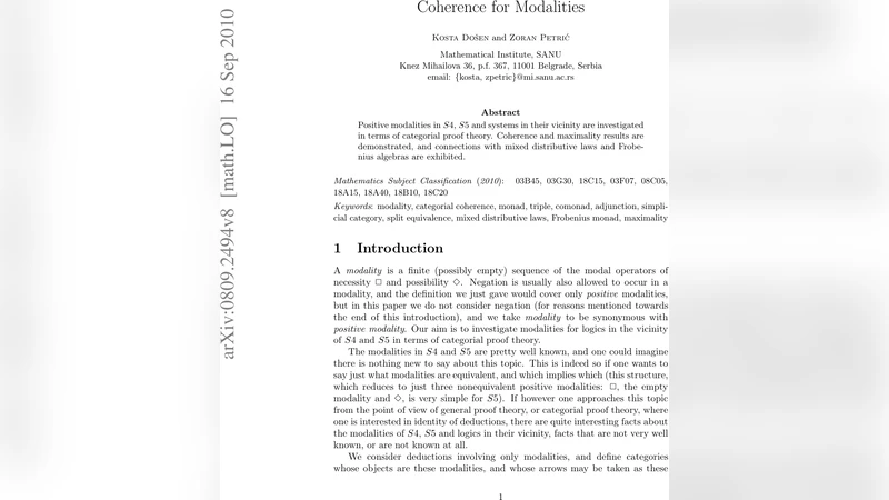 Coherence for Modalities