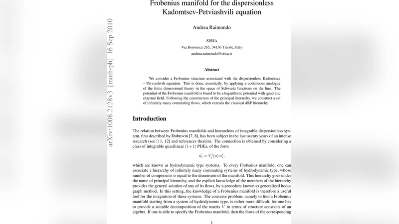 Frobenius manifold for the dispersionless Kadomtsev-Petviashvili   equation