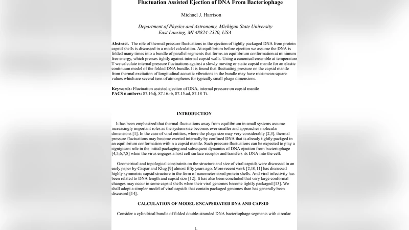 Fluctuation Assisted Ejection of DNA From Bacteriophage