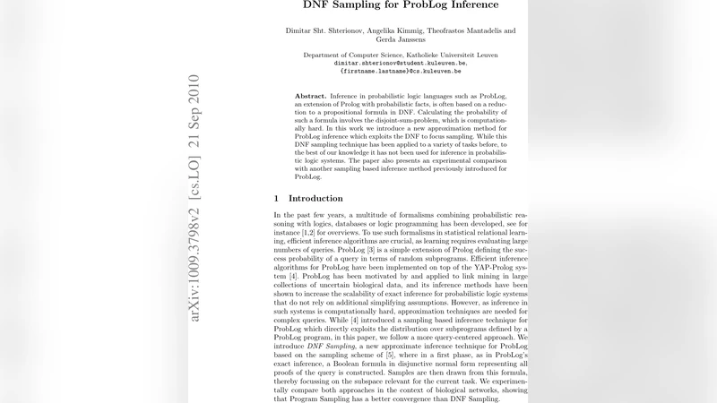 DNF Sampling for ProbLog Inference