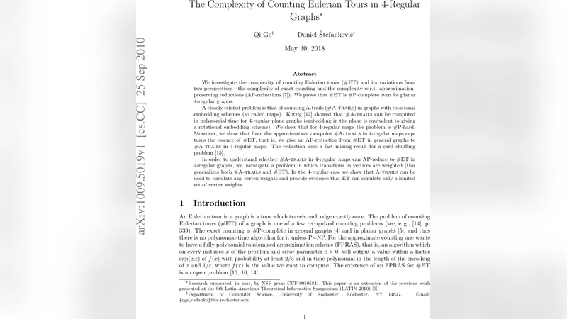 The Complexity of Counting Eulerian Tours in 4-Regular Graphs