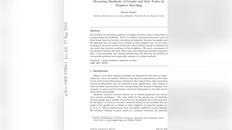 Measuring Similarity of Graphs and their Nodes by Neighbor Matching