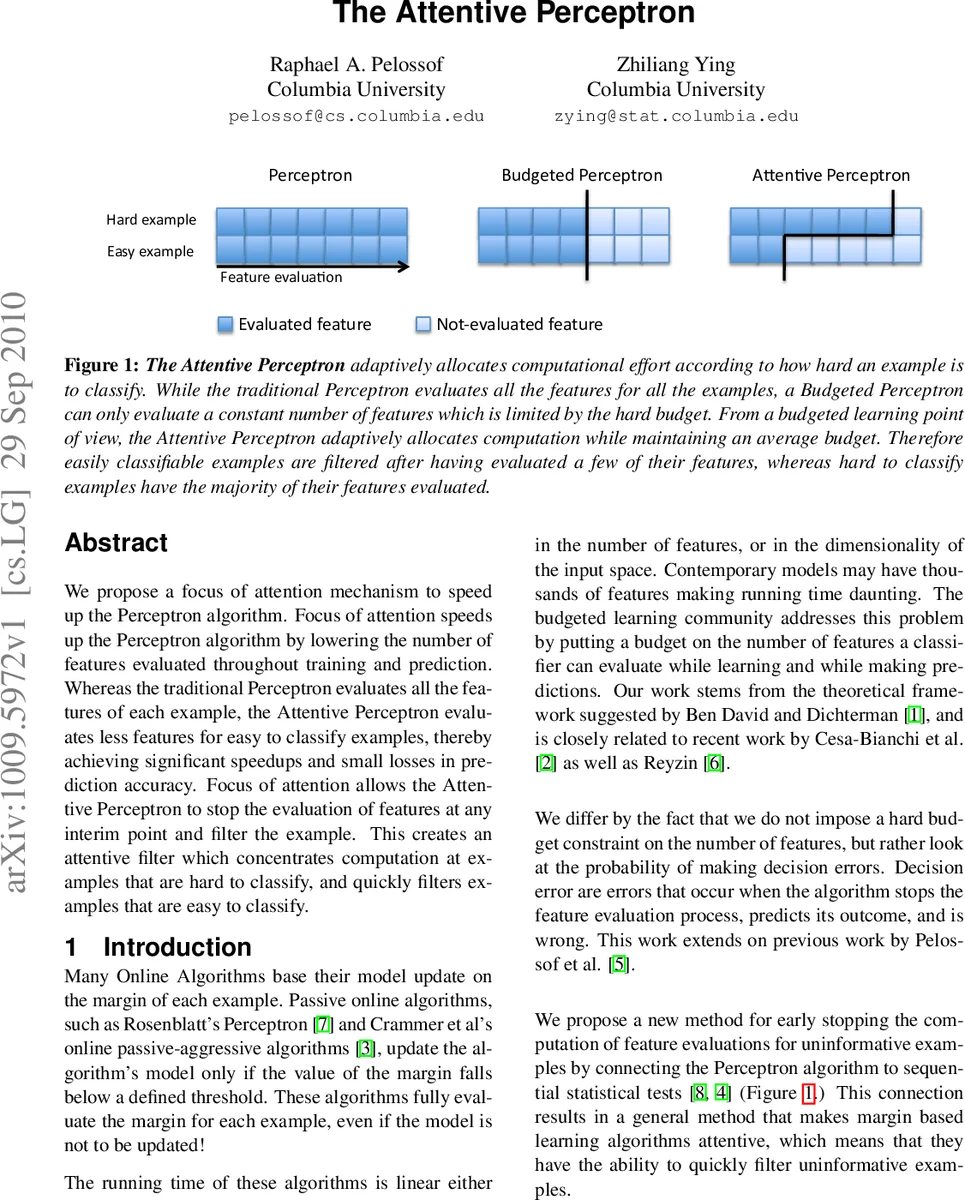 The Attentive Perceptron