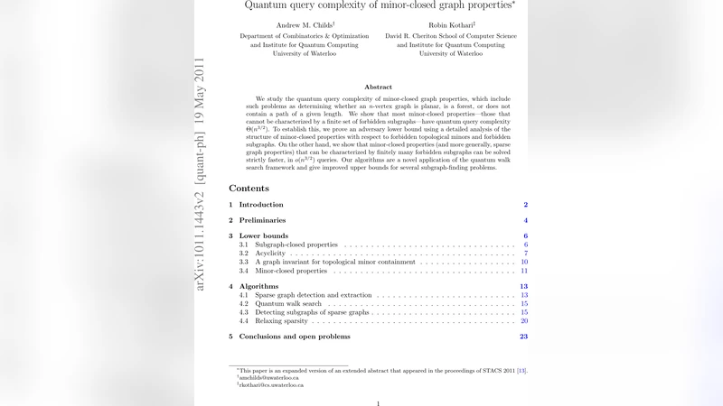 Quantum query complexity of minor-closed graph properties