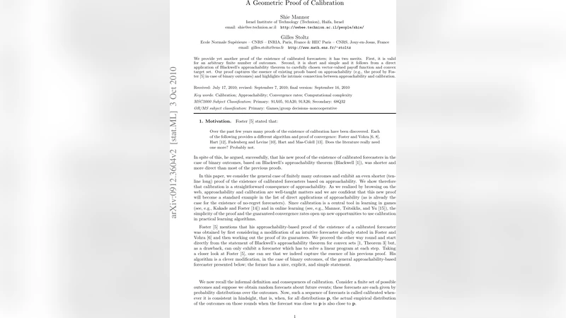 A Geometric Proof of Calibration