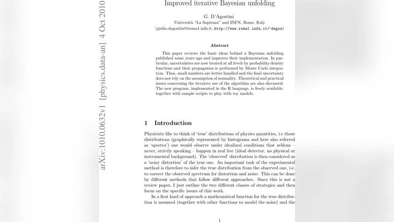 Improved iterative Bayesian unfolding
