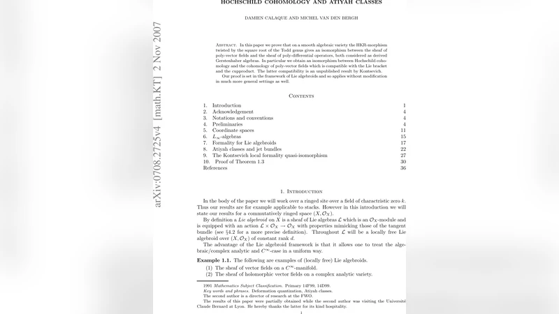 Hochschild cohomology and Atiyah classes