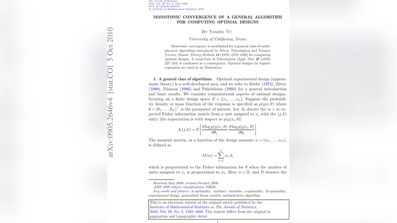 Monotonic convergence of a general algorithm for computing optimal   designs