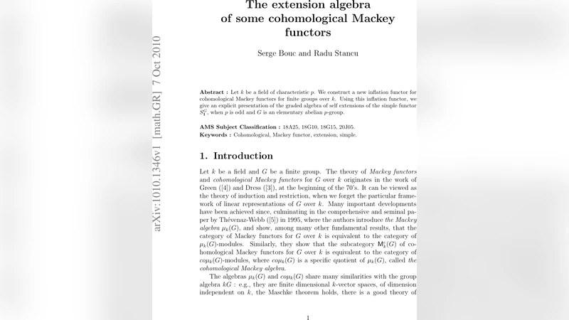 The extension algebra of some cohomological Mackey functors