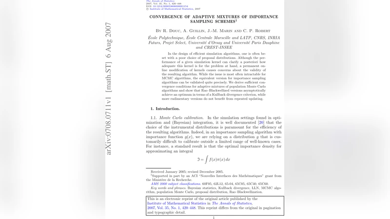 Convergence of adaptive mixtures of importance sampling schemes