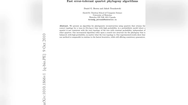 Fast error-tolerant quartet phylogeny algorithms
