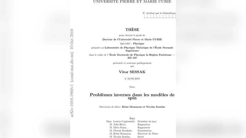 Inverse problems in spin models
