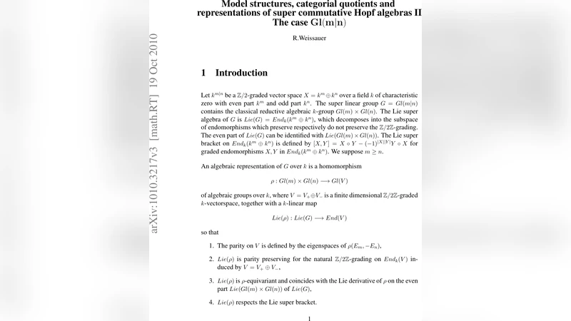 Model structures, categorial quotients and representations of super   commutative Hopf algebras II, The case Gl(m,n)