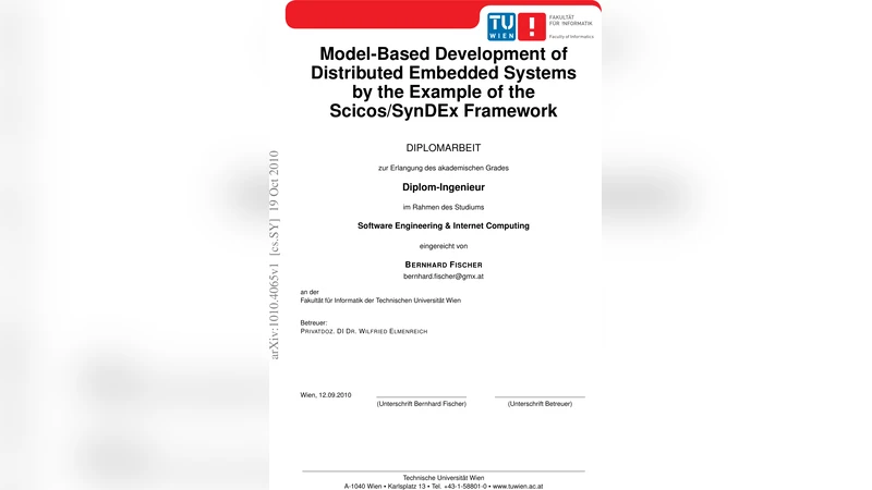 Model-Based Development of Distributed Embedded Systems by the Example   of the Scicos/SynDEx Framework