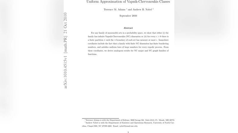 Uniform Approximation of Vapnik-Chervonenkis Classes