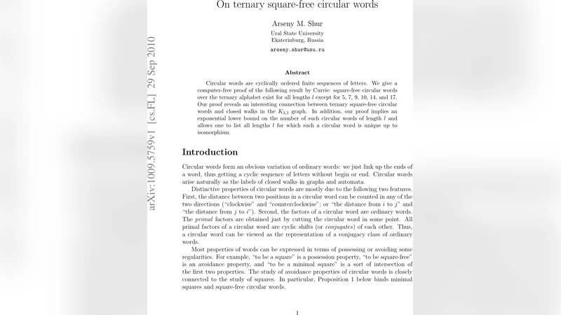 On ternary square-free circular words