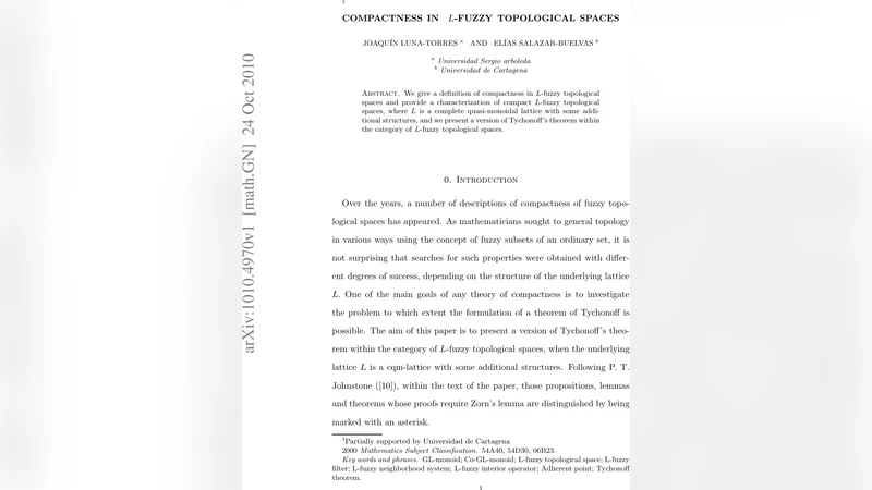 Compactness in L-Fuzzy Topological Spaces
