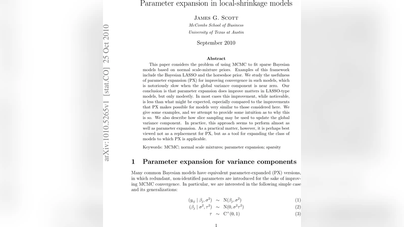 Parameter expansion in local-shrinkage models