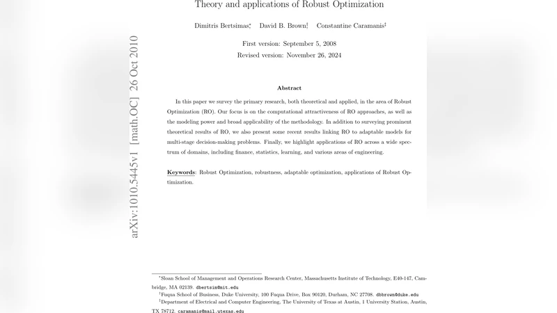 Theory and Applications of Robust Optimization