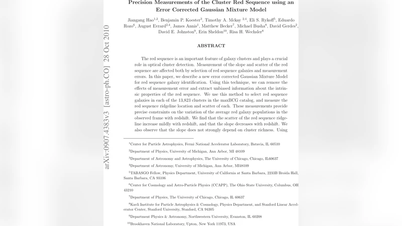 Precision Measurements of the Cluster Red Sequence using an Error   Corrected Gaussian Mixture Model