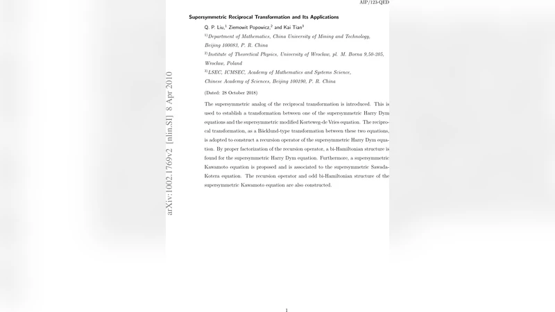 Supersymmetric Reciprocal Transformation and Its Applications