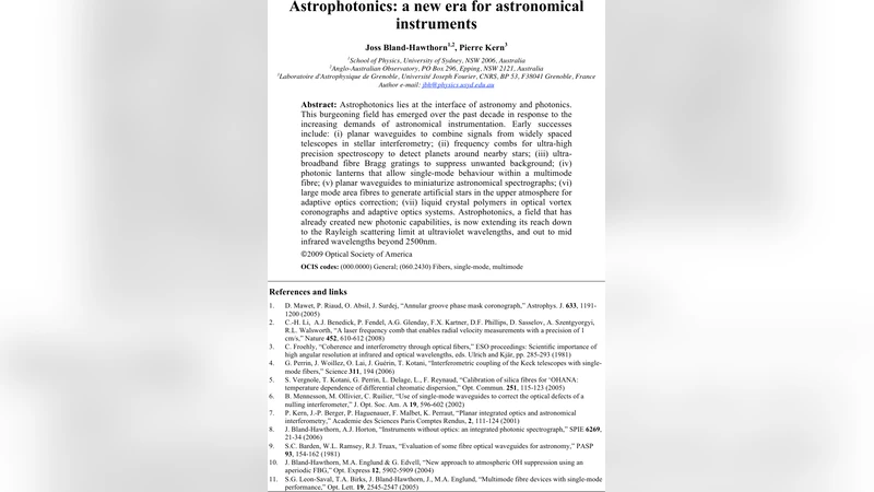 Astrophotonics: a new era for astronomical instruments