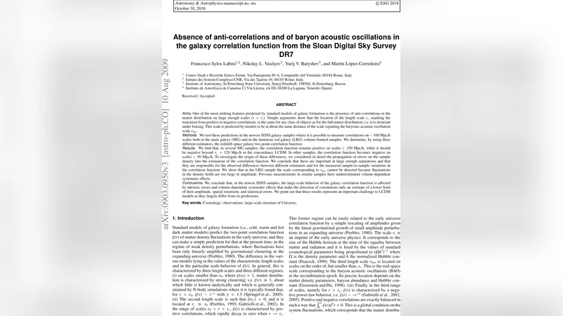 Absence of anti-correlations and of baryon acoustic oscillations in the   galaxy correlation function from the Sloan Digital Sky Survey DR7