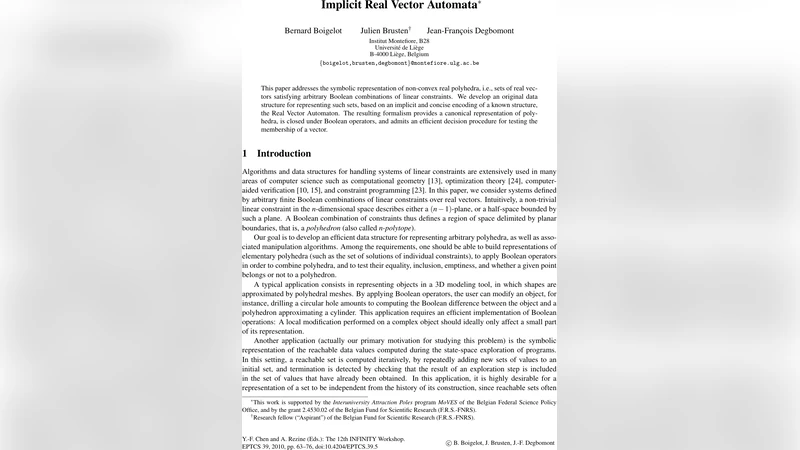 Implicit Real Vector Automata