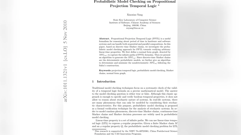 Probabilistic Model Checking for Propositional Projection Temporal Logic