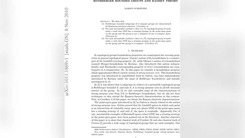 Rothberger bounded groups and Ramsey theory