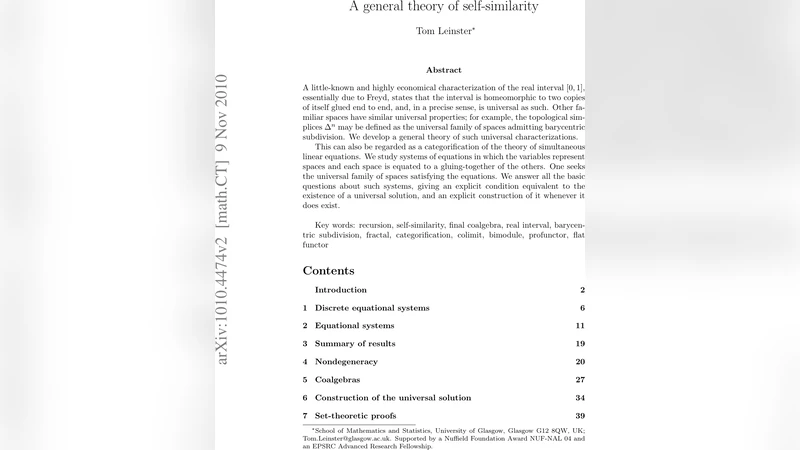 A general theory of self-similarity