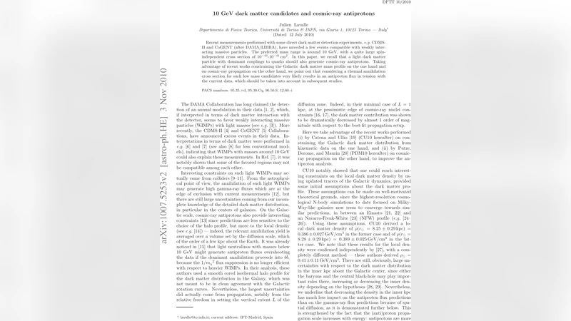 10 GeV dark matter candidates and cosmic-ray antiprotons