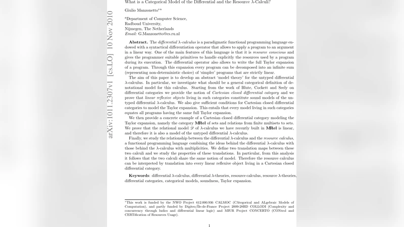 What is a categorical model of the differential and the resource   lambda-calculi?