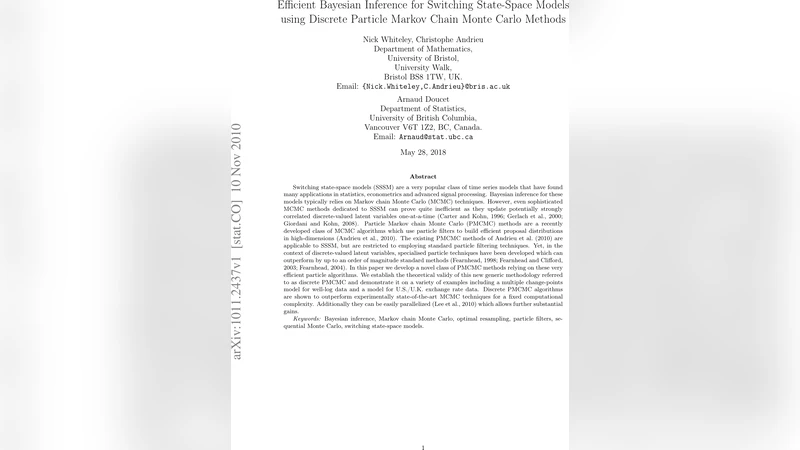 Efficient Bayesian Inference for Switching State-Space Models using   Discrete Particle Markov Chain Monte Carlo Methods