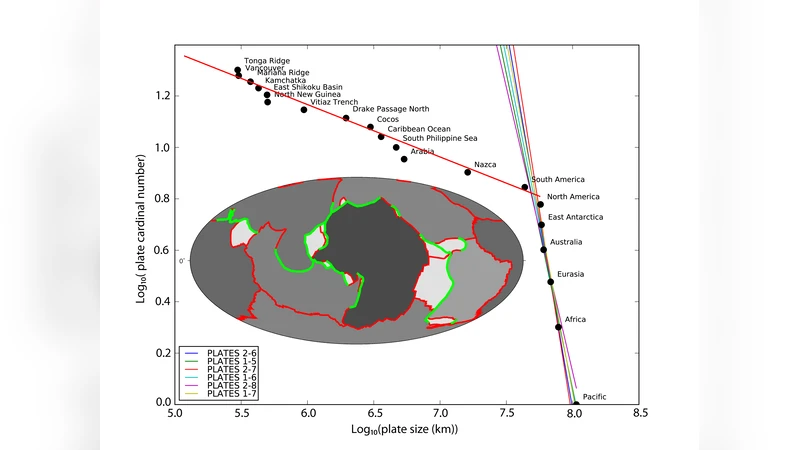 Hierarchical self-organization of tectonic plates