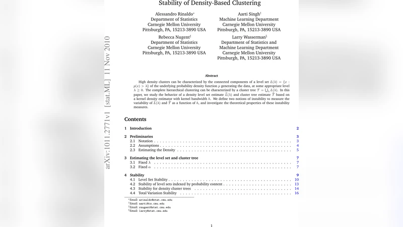 Stability of Density-Based Clustering