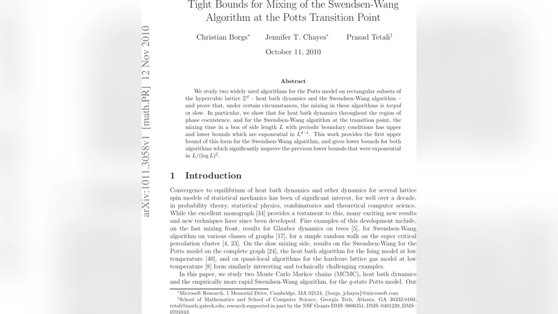 Tight Bounds for Mixing of the Swendsen-Wang Algorithm at the Potts   Transition Point