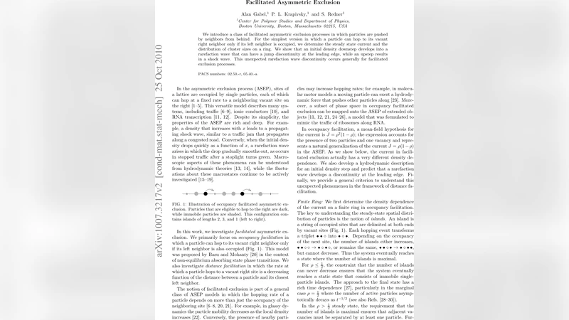 Facilitated Asymmetric Exclusion