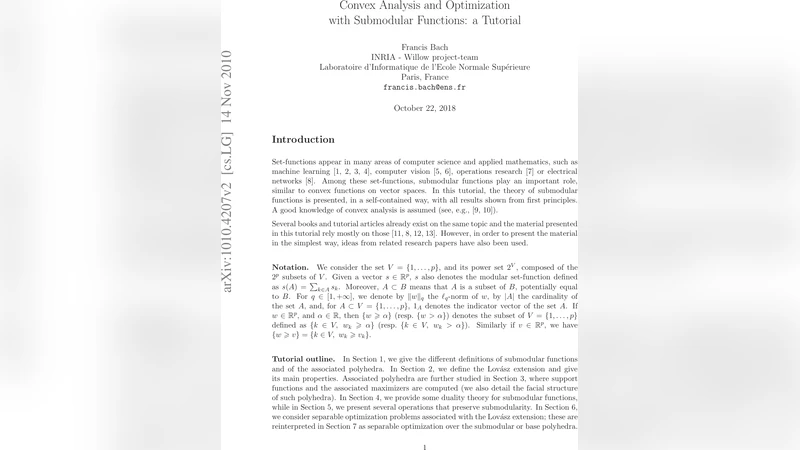 Convex Analysis and Optimization with Submodular Functions: a Tutorial