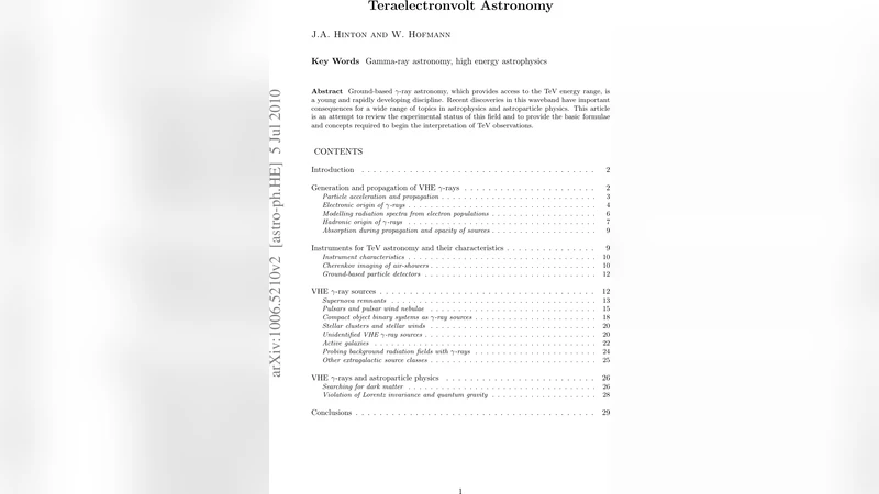 Teraelectronvolt Astronomy
