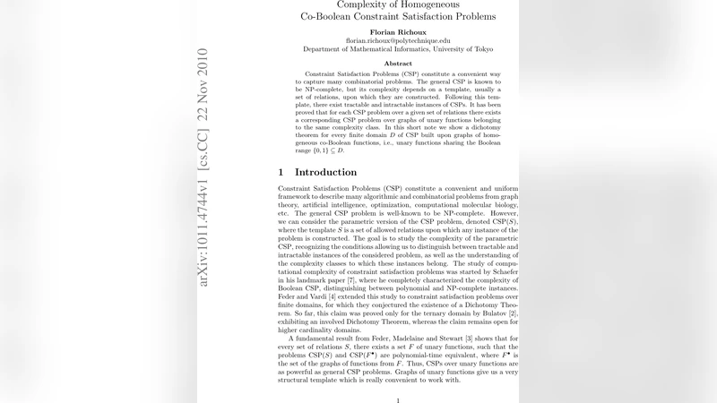 Complexity of Homogeneous Co-Boolean Constraint Satisfaction Problems
