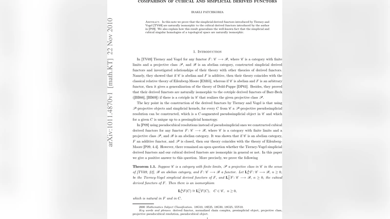 Comparison of Cubical and Simplicial Derived Functors