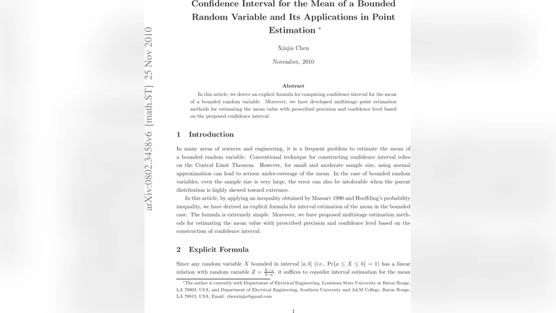 Confidence Interval for the Mean of a Bounded Random Variable and Its   Applications in Point Estimation