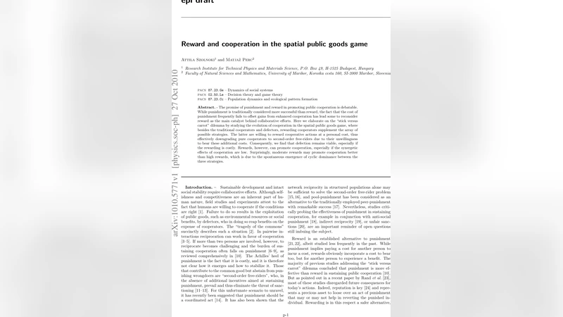 Reward and cooperation in the spatial public goods game