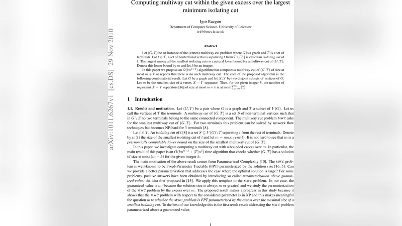 Computing multiway cut within the given excess over the largest minimum   isolating cut