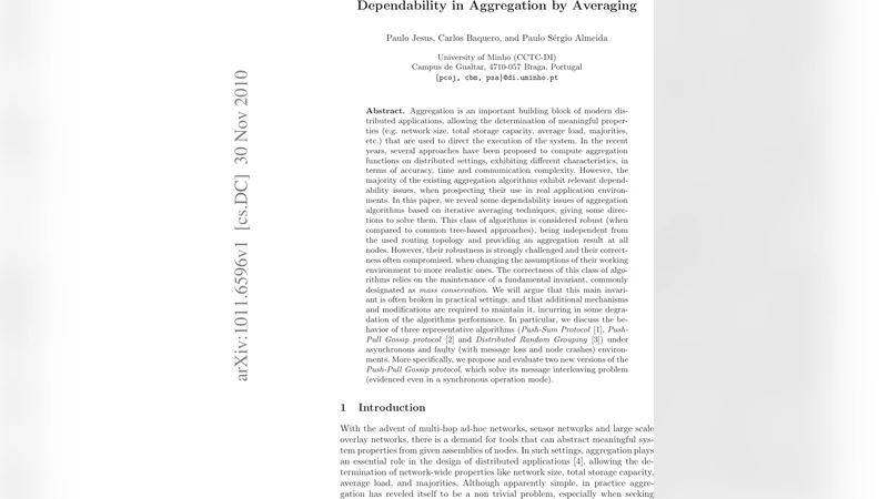 Dependability in Aggregation by Averaging
