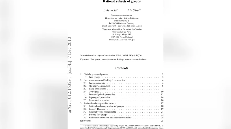 Rational subsets of groups