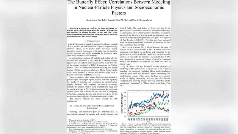 The Butterfly Effect: Correlations Between Modeling in Nuclear-Particle   Physics and Socioeconomic Factors