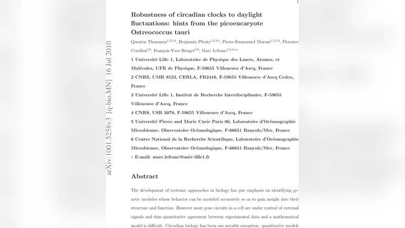 Robustness of circadian clocks to daylight fluctuations: hints from the   picoeucaryote Ostreococcus tauri